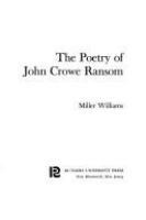 The_poetry_of_John_Crowe_Ransom